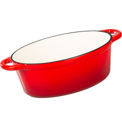 Pekáč MagicHome Castora line, oválny, kastról, 30 cm, 4,4 lit. s pokrievkou, smaltovaná liatina