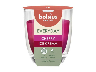 Sviečka Bolsius Everyday, čerešňová zmrzlina, 80x70 mm, v skle