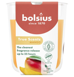 Sviečka Bolsius True Scents, mango, 80x73 mm, v skle