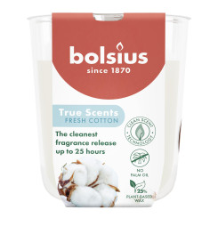 Sviečka Bolsius True Scents, čerstvá balvna, 80x73 mm, v skle