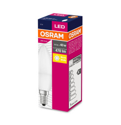 Žiarovka OSRAM® LED FR 040 (ean6453) non-dim, 4,9W/827 E14 2700K Value CLASSIC B