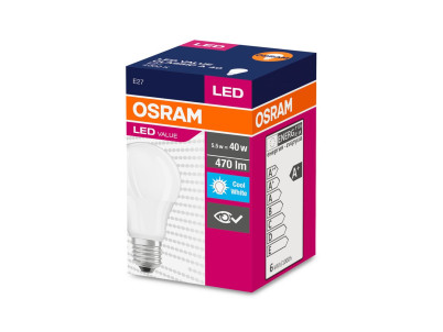 Žiarovka OSRAM® LED FR 040 (ean7081) non-dim, 4,9W/840 E27 4000K Value CLASSIC A Žiarovka OSRAM® LED FR 040 (ean7081) non-dim, 4,9W/840 E27 4000K Value CLASSIC A