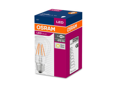 Žiarovka OSRAM® LED FIL 040 (ean9634) non-dim, 4W/827 E27 2700K Value CLASSIC A Žiarovka OSRAM® LED FIL 040 (ean9634) non-dim, 4W/827 E27 2700K Value CLASSIC A