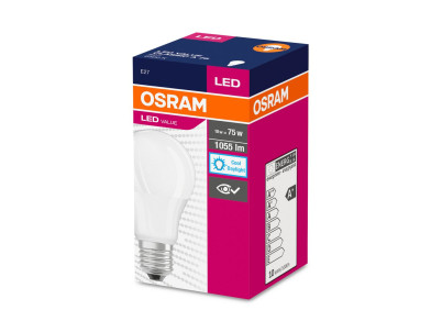 Žiarovka OSRAM® LED FR 075 (ean1035) non-dim, 10W/865 E27 6500K Value CLASSIC A