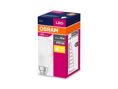 Žiarovka OSRAM® LED FR 040 (ean7898) non-dim, 4,9W/827 E14 2700K Value CLASSIC P
