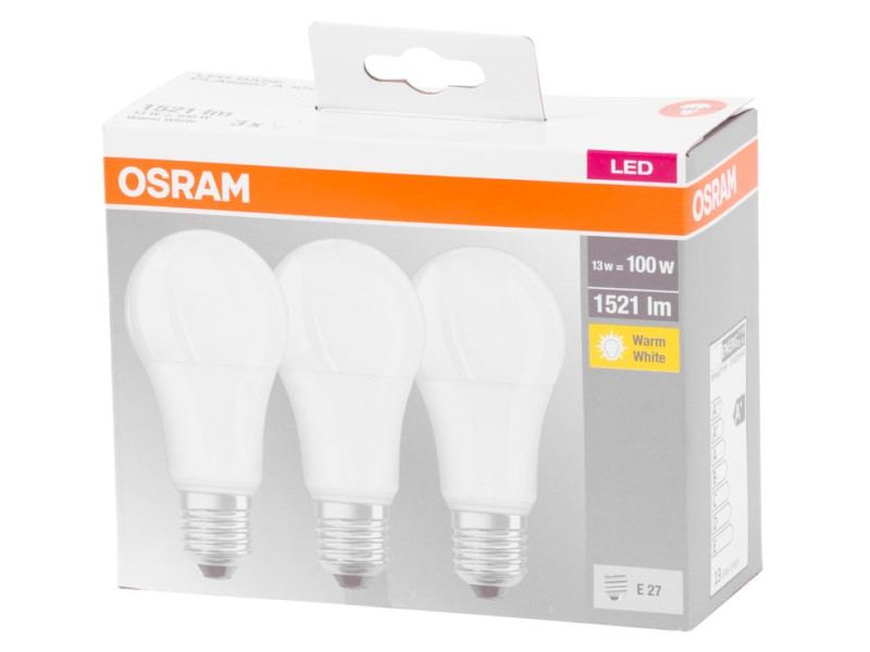 Žiarovka OSRAM® BASIC LED FR 100 (ean 9412) non-dim 13W/827 E27 2700K MULTIPACK, Star Classic A Žiarovka OSRAM® BASIC LED FR 100 (ean 9412) non-dim 13W/827 E27 2700K MULTIPACK, Star Classic A