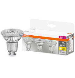 Žiarovka OSRAM® BASIC LED GU10 50 (ean8392) 36° 4,3W/840 4000K MULTIPACK, sklo, Star CLASSIC