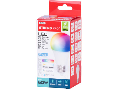 Žiarovka Strend Pro Smart, wifi, mení farby RGB, 9 W, E27