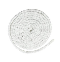 Šnúra sporáková Strend Pro, L-2 m, 12x12 mm, tesniaca šnúra na sklo, na dvierka, na krby, na kachle, upchávka, biela