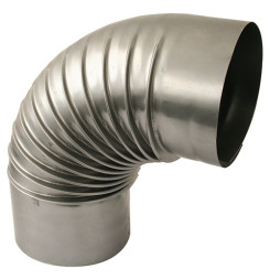 Koleno Dymo 125 mm, dymovod, dymové kominové koleno na spájanie rúr dymovodu