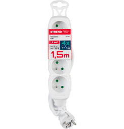 Kábel DG-F804B L-1.5 m, predlžovací, biely, 4x zásuvka, new edition