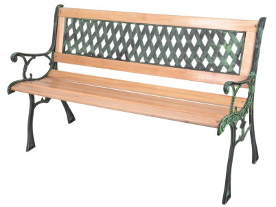 Lavička GODIVA, záhradná, drevo/plast, 122x54x73 cm Lavička GODIVA, záhradná, drevo/plast, 122x54x73 cm