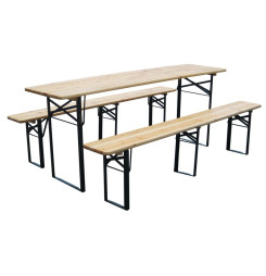 Set pivný DORTMUND Max, stôl 220x70x75 cm, 2x lavica 220x25x47 cm, drevo 27 mm