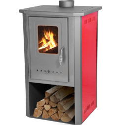 Kachle Thalia Pella, červené, 5,4 kW, 85 cm