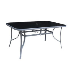 Stôl LEQ GREGORY Moonstone, sklo 5 mm, 150x90x70 cm