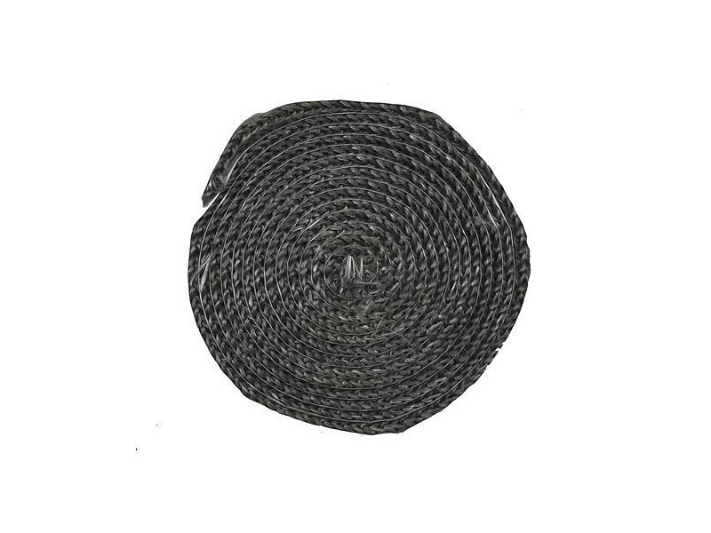 Šnúra sporáková Strend Pro, L-2.5 m, plochá 8 mm, tesniaca šnúra na sklo, na dvierka, na krby, na kachle, grafitová