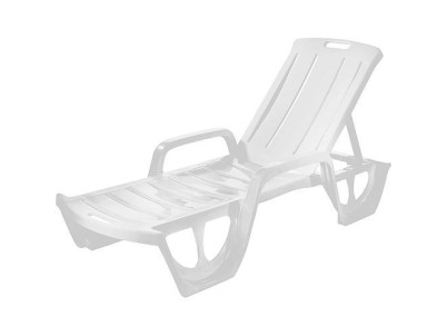 Lehátko Curver® FLORIDA, biele, plast, plážové lehátko