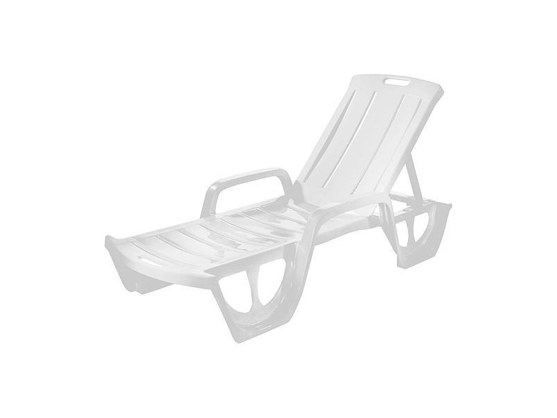 Lehátko Curver® FLORIDA, biele, plast, plážové lehátko