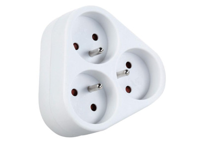 Zásuvka Strend Pro, biela, rozdvojka, rozbočovacia 230 V, IP20, max. 3680 W, 3x16A Zásuvka Strend Pro, biela, rozdvojka, rozbočovacia 230 V, IP20, max. 3680 W, 3x16A