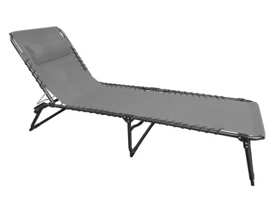 Lehátko VERACRUZ, sivé, polohovateľné, 190x58x28 cm Lehátko VERACRUZ, sivé, polohovateľné, 190x58x28 cm