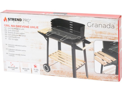 Gril Strend Pro Granada, BBQ, na drevené uhlie, 83,5x45x87cm