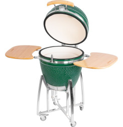 Gril Strend Pro Kamado Egg 21", priemer 46,7 cm, gril výška 91 cm, zelený, 130x73x122 cm