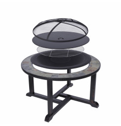 Gril a Ohnisko Strend Pro Grill, kovové, 4 stoličky, 3 v 1, 105x75 cm, uhlie, záhradné