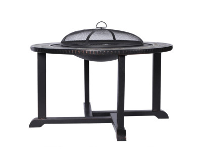 Gril a Ohnisko Strend Pro Grill, kovové, 4 stoličky, 3 v 1, 105x75 cm, uhlie, záhradné