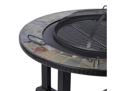 Gril a Ohnisko Strend Pro Grill, kovové, 4 stoličky, 3 v 1, 105x75 cm, uhlie, záhradné