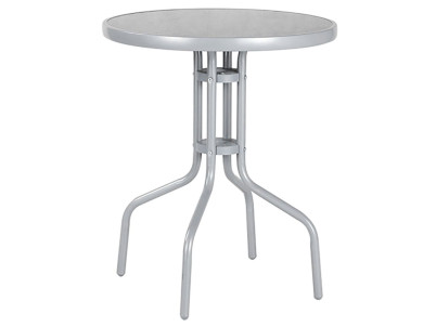 Stôl LEQ BRENDA, 72x60 cm, sklo, k setu BRENDA, svetlošedý Stôl LEQ BRENDA, 72x60 cm, sklo, k setu BRENDA, svetlošedý