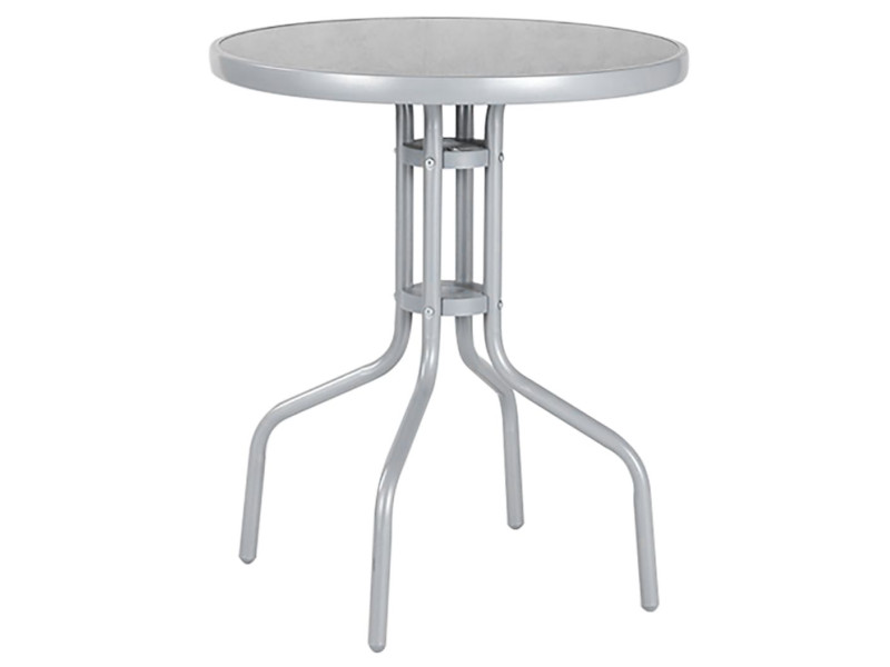 Stôl LEQ BRENDA, 72x60 cm, sklo, k setu BRENDA, svetlošedý Stôl LEQ BRENDA, 72x60 cm, sklo, k setu BRENDA, svetlošedý