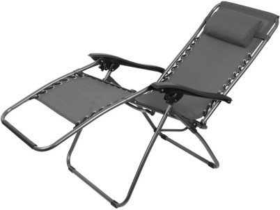 Lehátko SONORA, sivé, polohovateľné, max. 120 kg, 66x177x108 cm