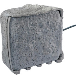 Zásuvka Strend Pro, vodeodolná, záhradná, imitácia kameňa, IP44, skrinka, 4x zásuvka, kábel 3 m