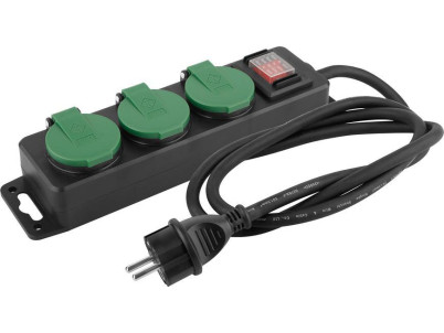 Kábel Strend Pro FS0701, L-3 m, predlžovací, 3x zásuvka + vypínač, IP44 Kábel Strend Pro FS0701, L-3 m, predlžovací, 3x zásuvka + vypínač, IP44