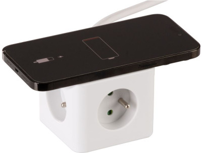 Kábel Strend Pro, predlžovací, tvar kocka, USB-C + A, bezdrôtové nabíjanie, 1,4 m, Wireless Kábel Strend Pro, predlžovací, tvar kocka, USB-C + A, bezdrôtové nabíjanie, 1,4 m, Wireless