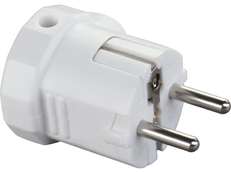 Vidlica do zásuvky Strend Pro, IP20, plast, biela Vidlica do zásuvky Strend Pro, IP20, plast, biela