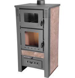 Kachle Pro TAURUS Ceramic, mocca, 12 kW, 120 mm, s rúrou na pečenie