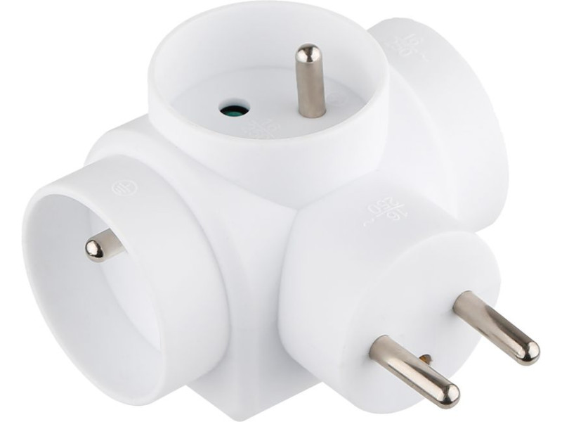 Zásuvka Strend Pro, rozbočovacia, biela, 3x 16 A Zásuvka Strend Pro, rozbočovacia, biela, 3x 16 A
