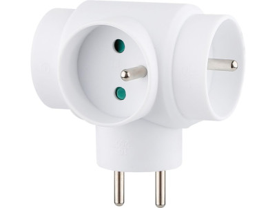 Zásuvka Strend Pro, rozbočovacia, biela, 3x 16 A Zásuvka Strend Pro, rozbočovacia, biela, 3x 16 A