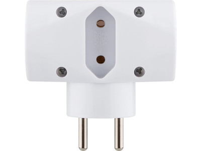 Zásuvka Strend Pro, rozbočovacia, biela, 2x 16 A + 1x 2,5 A Zásuvka Strend Pro, rozbočovacia, biela, 2x 16 A + 1x 2,5 A