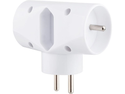 Zásuvka Strend Pro, rozbočovacia, biela, 2x 16 A + 1x 2,5 A Zásuvka Strend Pro, rozbočovacia, biela, 2x 16 A + 1x 2,5 A