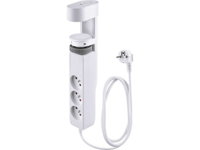 Kábel Strend Pro, L-1,4 m, predlžovací, 6v1, 3x zásuvka, 2x USB-A, 1x USB-C, s upnutím na stôl Kábel Strend Pro, L-1,4 m, predlžovací, 6v1, 3x zásuvka, 2x USB-A, 1x USB-C, s upnutím na stôl