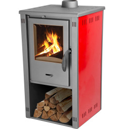 Kachle Thalia Pella S, červené, 5,4 kW