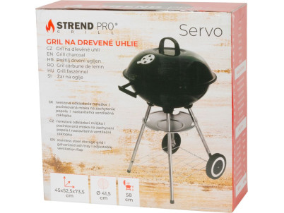 Gril Strend Pro Servo, BBQ, na drevené uhlie, 45x52,5x73,5 cm