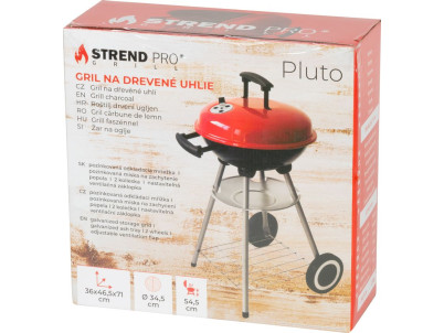 Gril Strend Pro Pluto, BBQ, na drevené uhlie, 36x46,5x71 cm