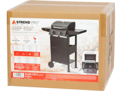 Gril Strend Pro Andora, BBQ, plynový, 2 horáky