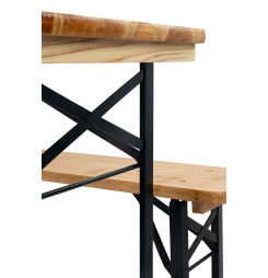 Set pivný DORTMUND Max3 Slim, stôl 220x50x76,5 cm, 2x lavica 220x25x46,5 cm, drevo 27 mm