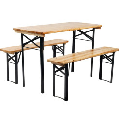 Set pivný DORTMUND Mini3, stôl 117x56x76,5 cm, 2x lavica 117x25x46,5 cm, drevo 27 mm