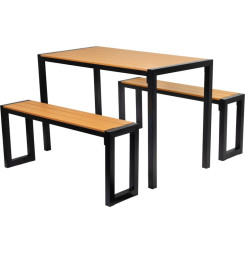 Set GARDIVA záhradný, stôl 118x58x75,5 cm, 2x lavička 108x25x45 cm