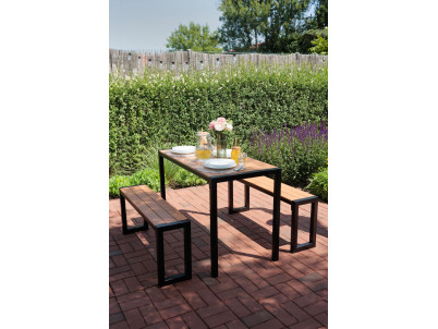Set GARDIVA záhradný, stôl 118x58x75,5 cm, 2x lavička 108x25x45 cm Set GARDIVA záhradný, stôl 118x58x75,5 cm, 2x lavička 108x25x45 cm